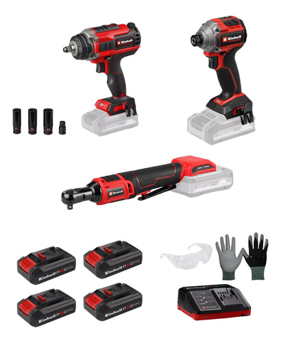Super Combo A Bateria Einhell Llave Impacto Atornillador