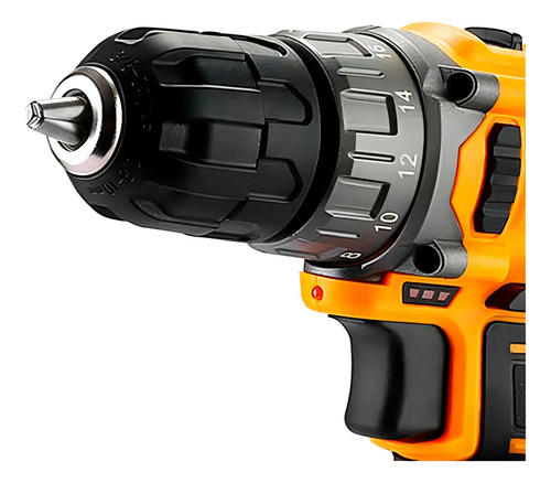 Taladro Atornillador Inalámbrico Deko 12v 10mm 2 Velocidades Y Torque 28nm Amarillo 60hz - Imagen 3