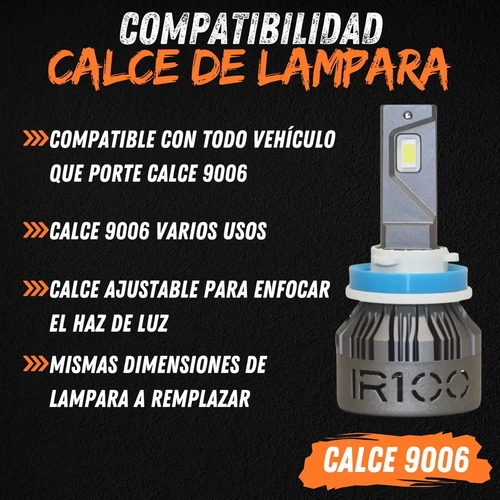 Kit Lámparas Cree Led Auto Ir100 Dakar Luces Led H1 H3 H4 H7 - Imagen 5