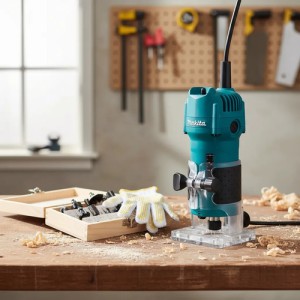 Router Trompo Fresadora 530w Makita 6mm C/guia -sc-