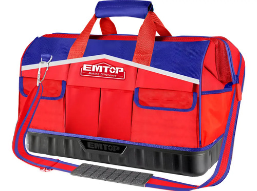 Bolso Para Herramientas Emtop Etbg28244 25kg 24 Base Rigida Rojo - Imagen 2