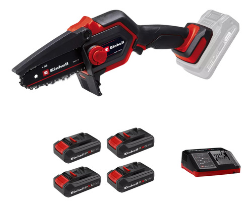 Mini Motosierra A Bateria Einhell + 4 Baterias Cargador