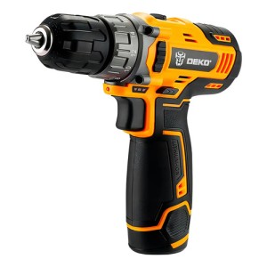 Taladro Atornillador Inalámbrico Deko 12v 10mm 2 Velocidades Y Torque 28nm Amarillo 60hz