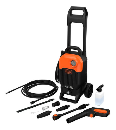 Hidrolavadora Eléctrica Black+decker Bepw2200 Naranja Y Negra De 2kw Con 150bar De Presión Máxima - 50hz/60hz Naranja/negro 50 Hz/60 Hz