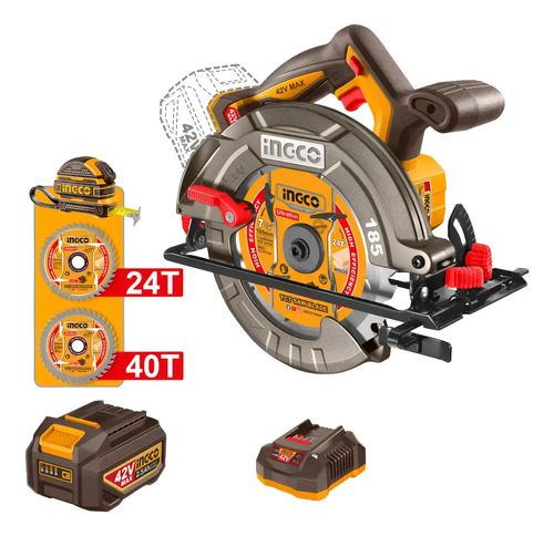 Sierra Circular 42v Brushless 185mm Acc Ingco Csli4218511 - Imagen 4