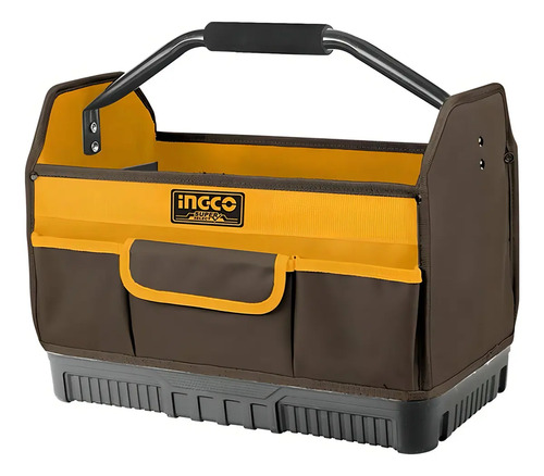Bolso Industrial Portaherramientas C/ Manilla Ingco Htbgl04 Amarillo - Imagen 2