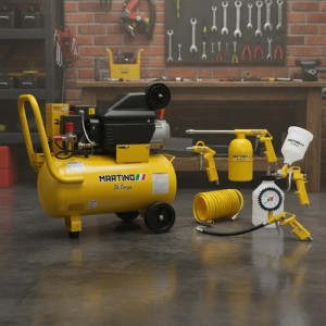 Compresor De Aire 50 Lts 3.0hp 220l + Kit Compresor 5 Piezas