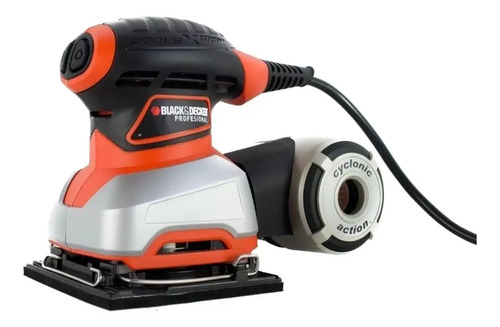 Lijadora Orbital Black+decker Qs1000 Negra, Naranja, Plateado 200w Negro, Naranja, Plateado
