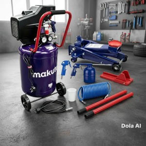 Compresor 100l+ Kit Compresor + Gato 3t Promo Makute