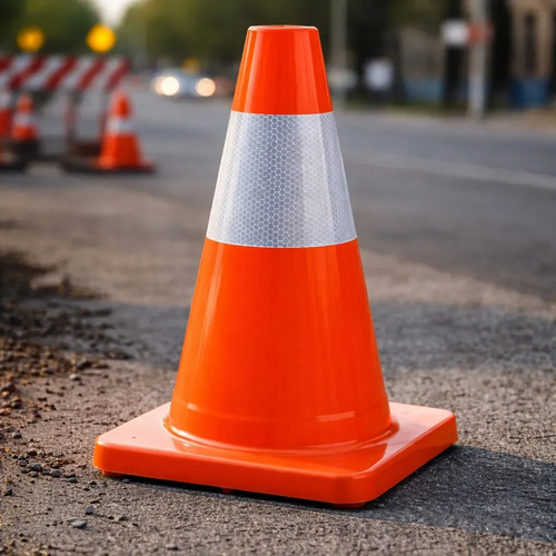 Cono Seguridad Vial Reflectivo Con Memoria 30cm Altura