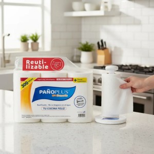 3 Rollos De Cocina Más Regalo, Pañoplus - Eco-domestic - Tyt