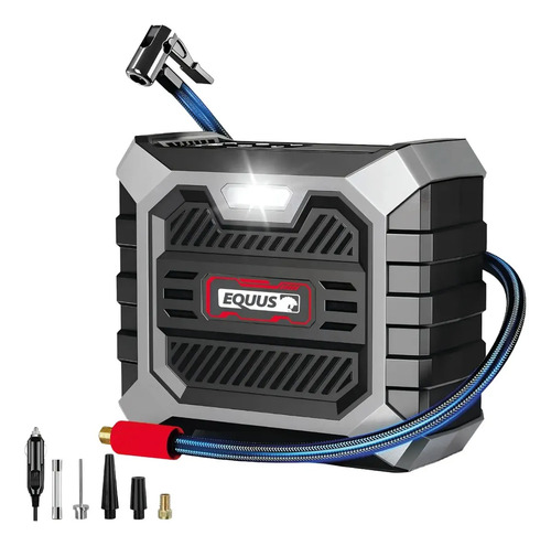 Compresor Inflador De Neumáticos 12v Equus Con Acc 7009d