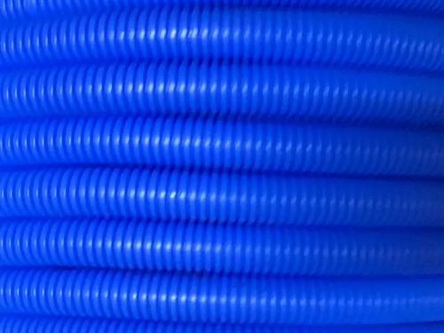 Caño Corrugado Azul Antillama De 25 Mm Rollo De 50 Metros