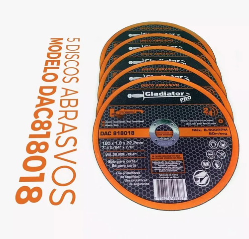 Amoladora Eléctrica 7 -aa518/220plus - Con 5 Discos! - Imagen 2