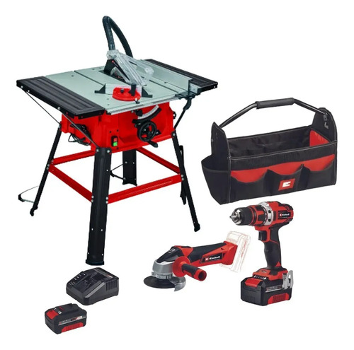 Kit Sierra Banco Tc-ts2025/2u+taladro+ Esmeril Te-tk18/2