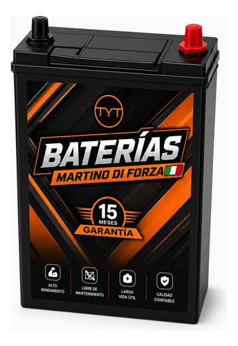 Batería Auto Japone 80 Amp (45ah) 15 Meses Martino Di Forza