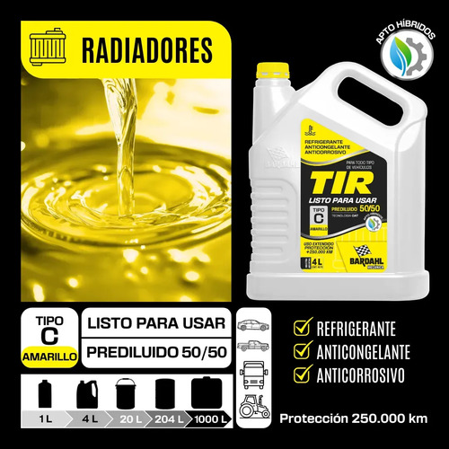 Bardahl 01 Tir listo para usar Refrigerante/Anticongelante - Imagen 2