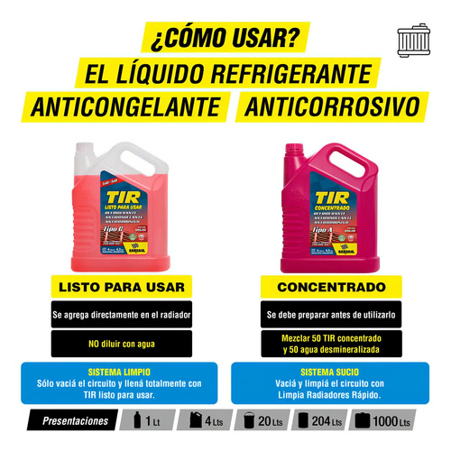 Bardahl 01 Tir listo para usar Refrigerante/Anticongelante - Imagen 5
