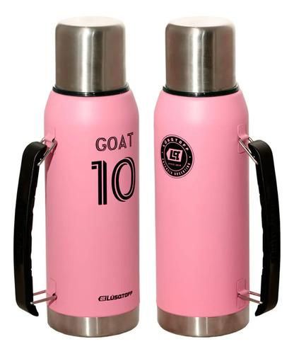 Termo Acero Inoxidable 1 Litro Rosa Manija Goat Tl1-9r - Imagen 2