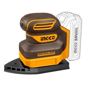 Lijadora De Palma Delta Ingco 20v + Lijas Herramientas Amarillo 50hz/60hz