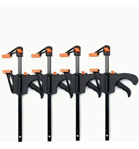 Set 4 Sargentos Tipo F De Apriete Rápido Para Carpintería