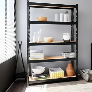 Estantería Metálica Galvanizada Regulable Negro 5 Estantes