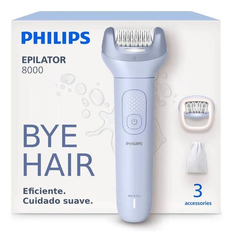 Depiladora Philips Epilator Serie 8000 Bre708/00 Cerámica Lavanda