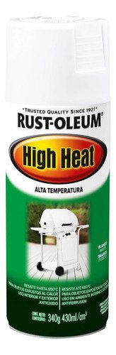 Pintura Aerosol Rust Oleum Alta Temperat.blanco Mate 340g