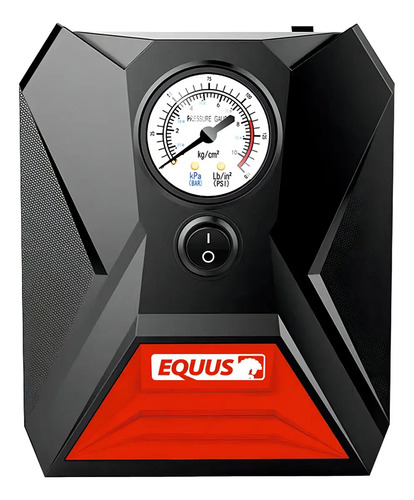 Compresor Inflador De Neumáticos C/luz Led Equus Rojo - Imagen 2