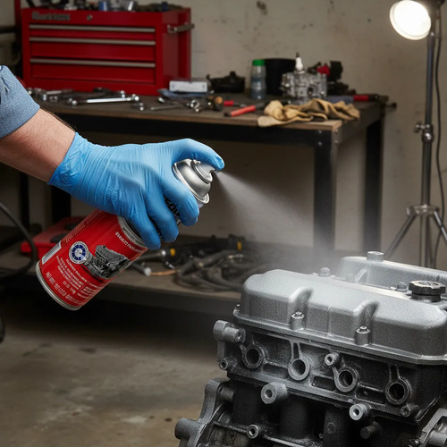 Spray Aerosols Esmalte Para Motor Color Aluminio 260°c - Imagen 3