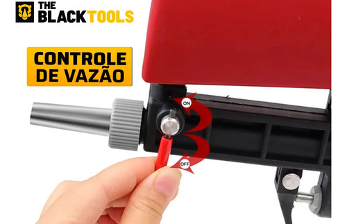 Pistola de arenado profesional Tbyy22 The Black Tools, neumática portátil, 700 cfm, 90 psi, 6,5 mm, 600 ml - Imagen 5