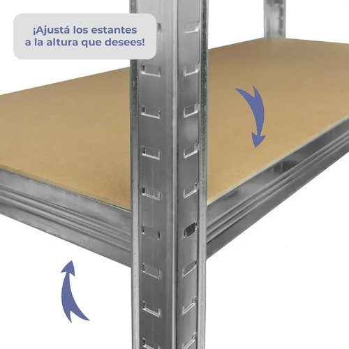 Estantería Encastrable Industrial Acero Galvanizado 5 Estant - Imagen 4