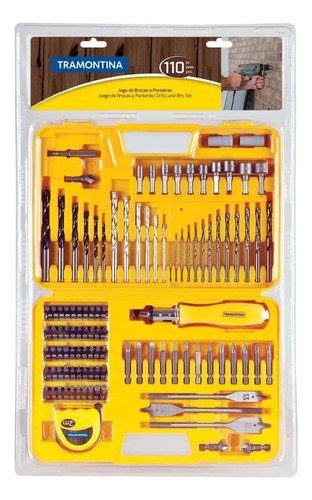 Kit Set Juego Maletin Brocas Punteros 110 Piezas Tramontina