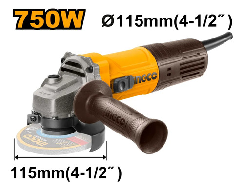 Kit Combo De Taladro Percutor 680w + Amoladora 750w Ingco - Imagen 3