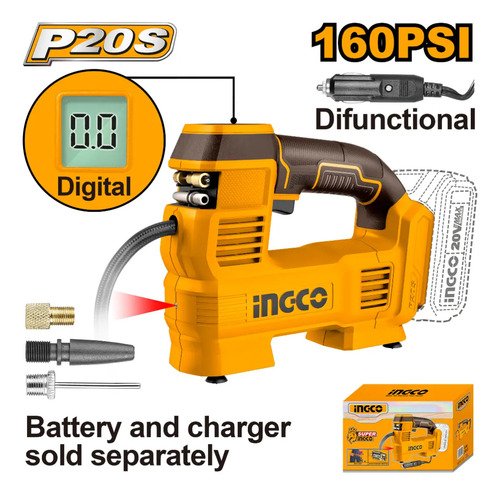 Compresor De Aire 160psi 11bar P20s S/bat Ingco Color Naranj - Imagen 2