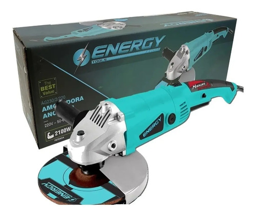 Amoladora Angular Electrica Energy 9 Pulgadas 2100w + 5 Disc - Imagen 3