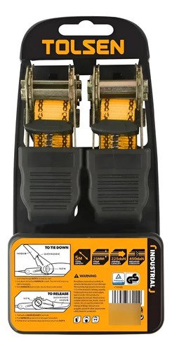 Sistema De Amarre C/catraca 25mmx5m 2 Pc Tolsen