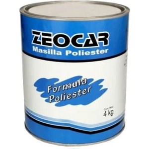 Masilla Plastica Zeocar Poliester 4 Kg Con Catalizador - Rex