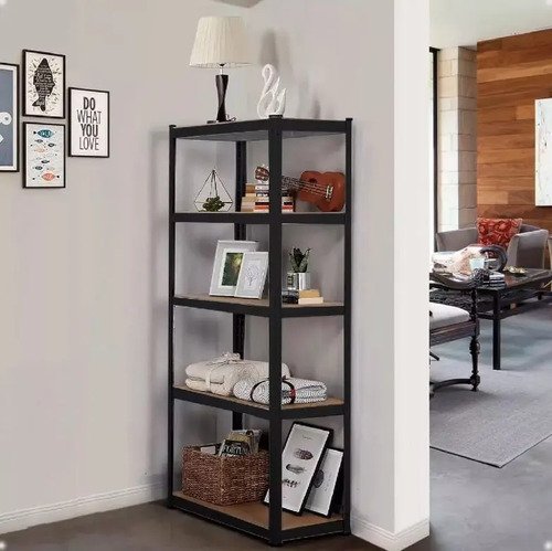 Estantería Metálica Galvanizada Regulable Negro 5 Estantes - Imagen 10