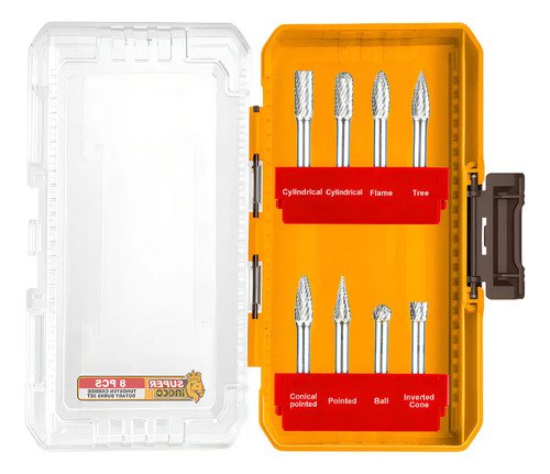 Ingco AKDL10801 Fresas rotativas de carburo de tungsteno