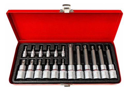 Juego Tubos Dados Torx 1/4 Y 1/2 Pulgada 18 Piezas Martino