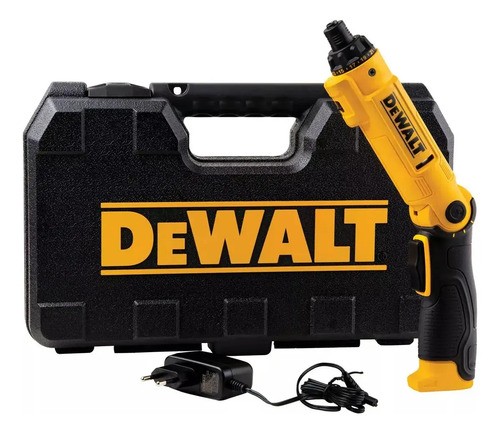 Kit Atornillador Pivot Dw 8v+45 + Puntas + Adaptador Maleta Amarillo 50hz/60hz - Imagen 2