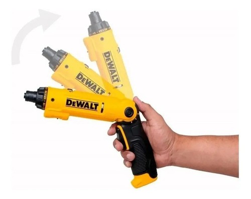 Kit Atornillador Pivot Dw 8v+45 + Puntas + Adaptador Maleta Amarillo 50hz/60hz - Imagen 4