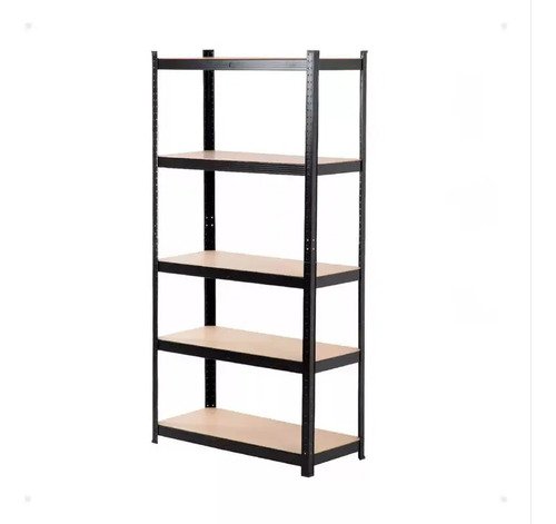 Estantería Metálica Galvanizada Regulable Negro 5 Estantes - Imagen 2