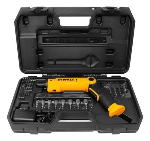 Kit Atornillador Pivot Dw 8v+45 + Puntas + Adaptador Maleta Amarillo 50hz/60hz - Imagen 5