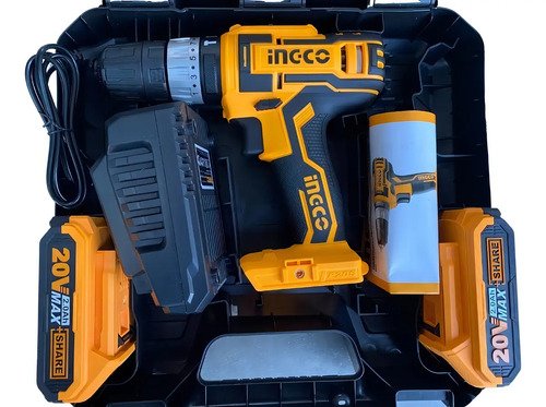 Taladro percutor atornillador inalámbrico de 10mm Ingco CIDLI200215 20V + accesorios con estuche de plástico - Imagen 7