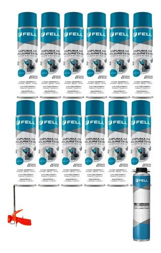 Espuma De Poliuretano 750ml Homey X 12 + Pistola + Limpiador
