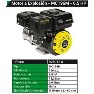 Motor Estacionario Bta Argentina 6,5hp 196cc Premium