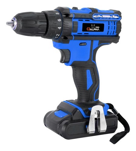 Taladro Atornillador Percutor Alpha Pro 20v Bateria Valija