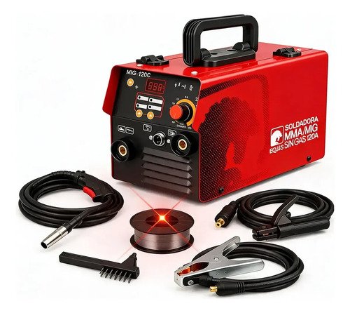 Soldadora Inverter Equus 120a Mig Mma Sin Gas Flux Almabre